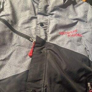 Kids Gray and Black Puffer Jacket